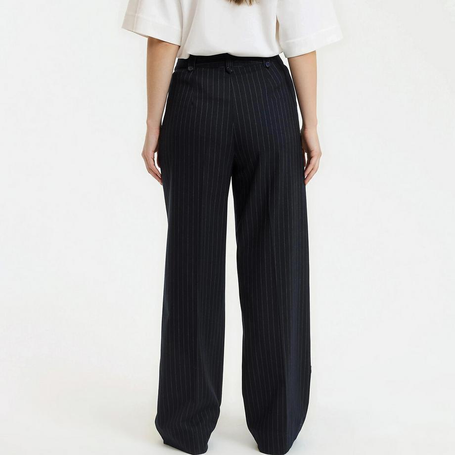 La Redoute Collections Pantaloni Gessati Gamba Larga  