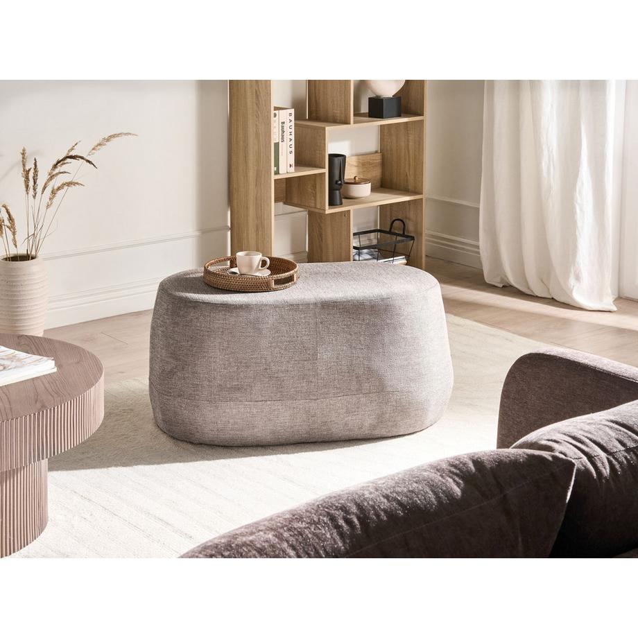 Beliani Banc rembourré en Tissu Minimaliste ASHTON  