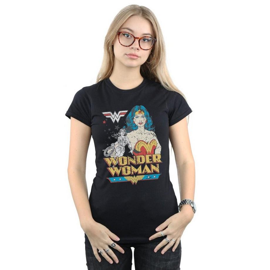 DC COMICS Wonder Woman Distressed Logo T-Shirt  