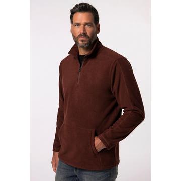 Pullover polo di pile con collo alto e zip, fino alla tg. 8XL