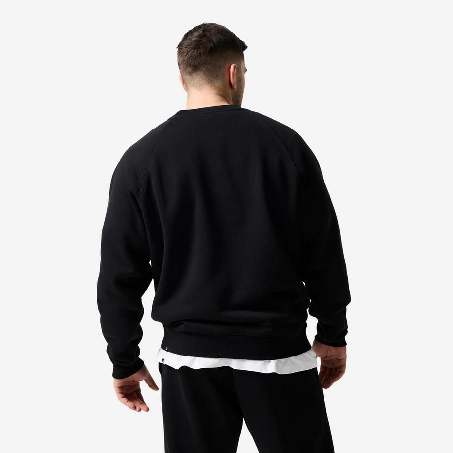 DOMYOS  Sweat de sport en coton ample et chaud homme, noir 