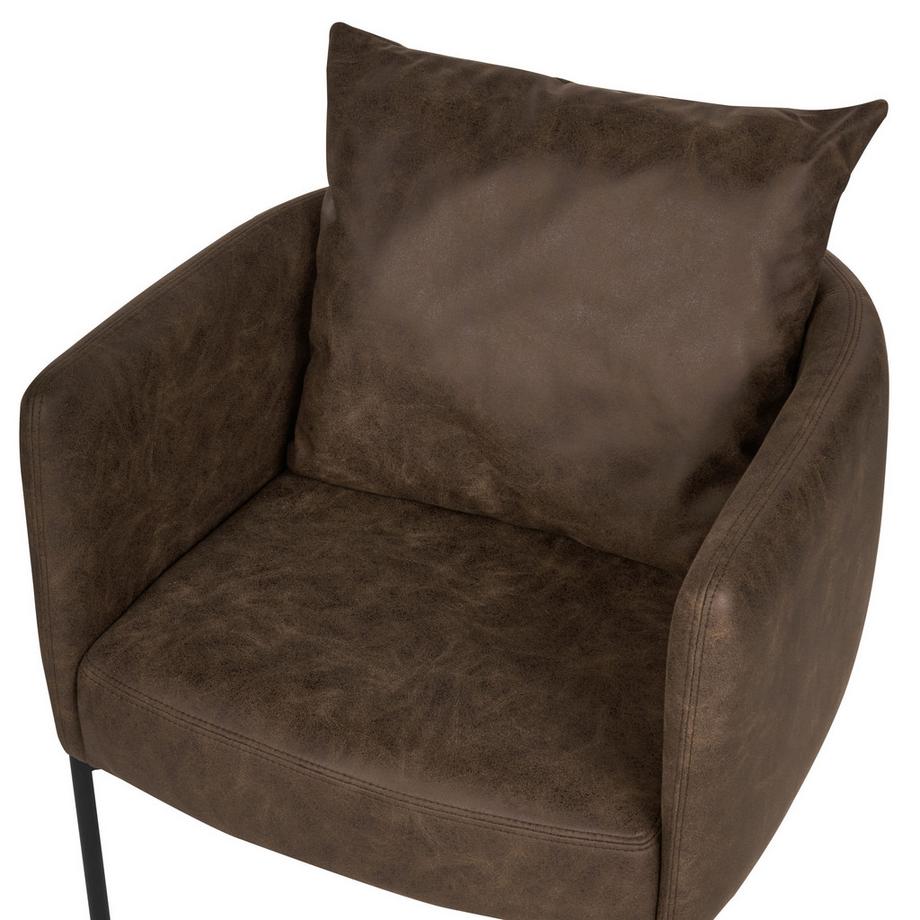 Beliani Fauteuil en Cuir PU Industriel MALMOS  
