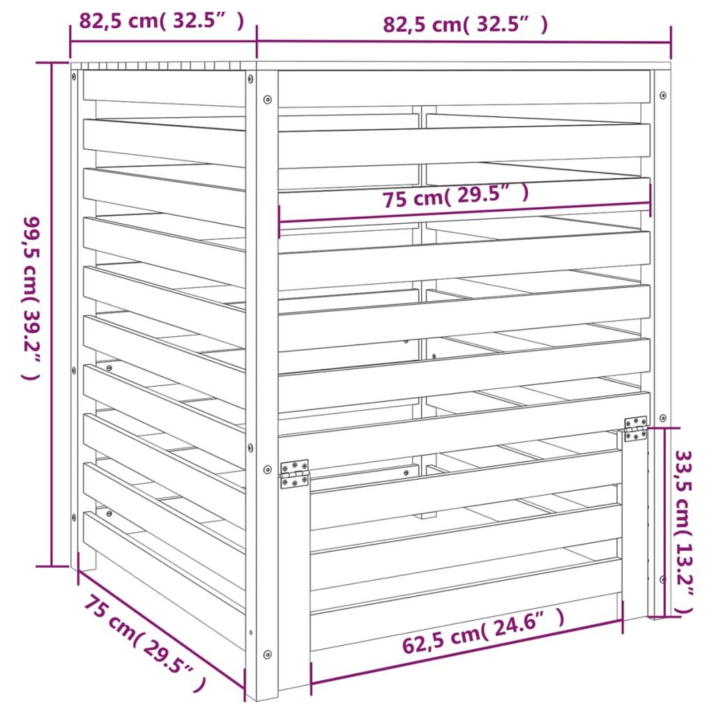 VidaXL  compostiera Legno di pino 