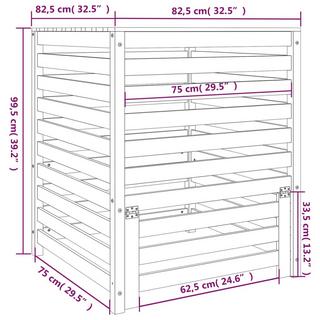 VidaXL  compostiera Legno di pino 