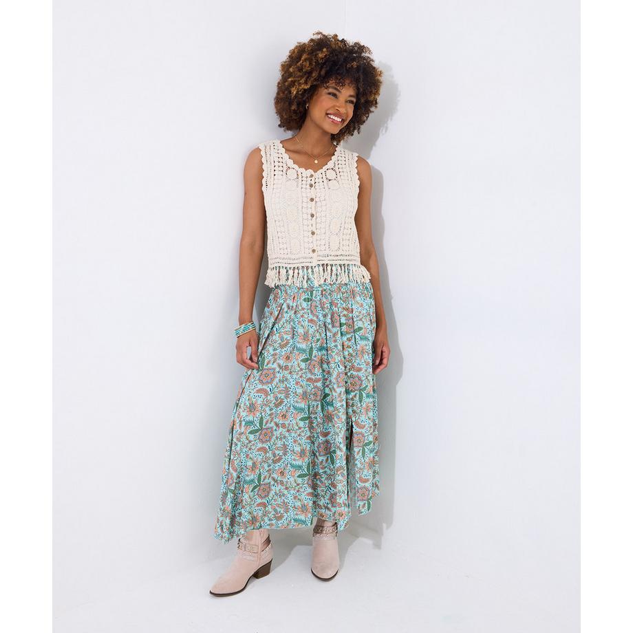 Joe Browns Häkelweste mit Quasten  