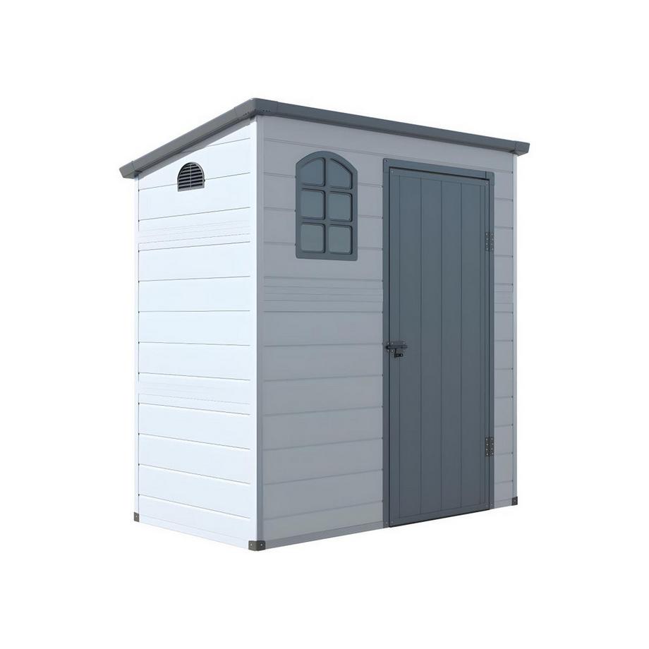 Vente-unique Gartenhaus Gerätehaus - 2,12 m² - Kunstharz - Anthrazit - NERIO  