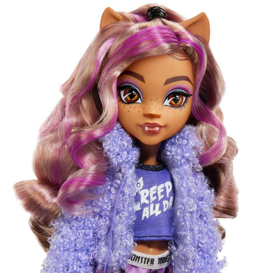 Mattel  Monster High Clawdeen mit Pyjamapartyzubehör 