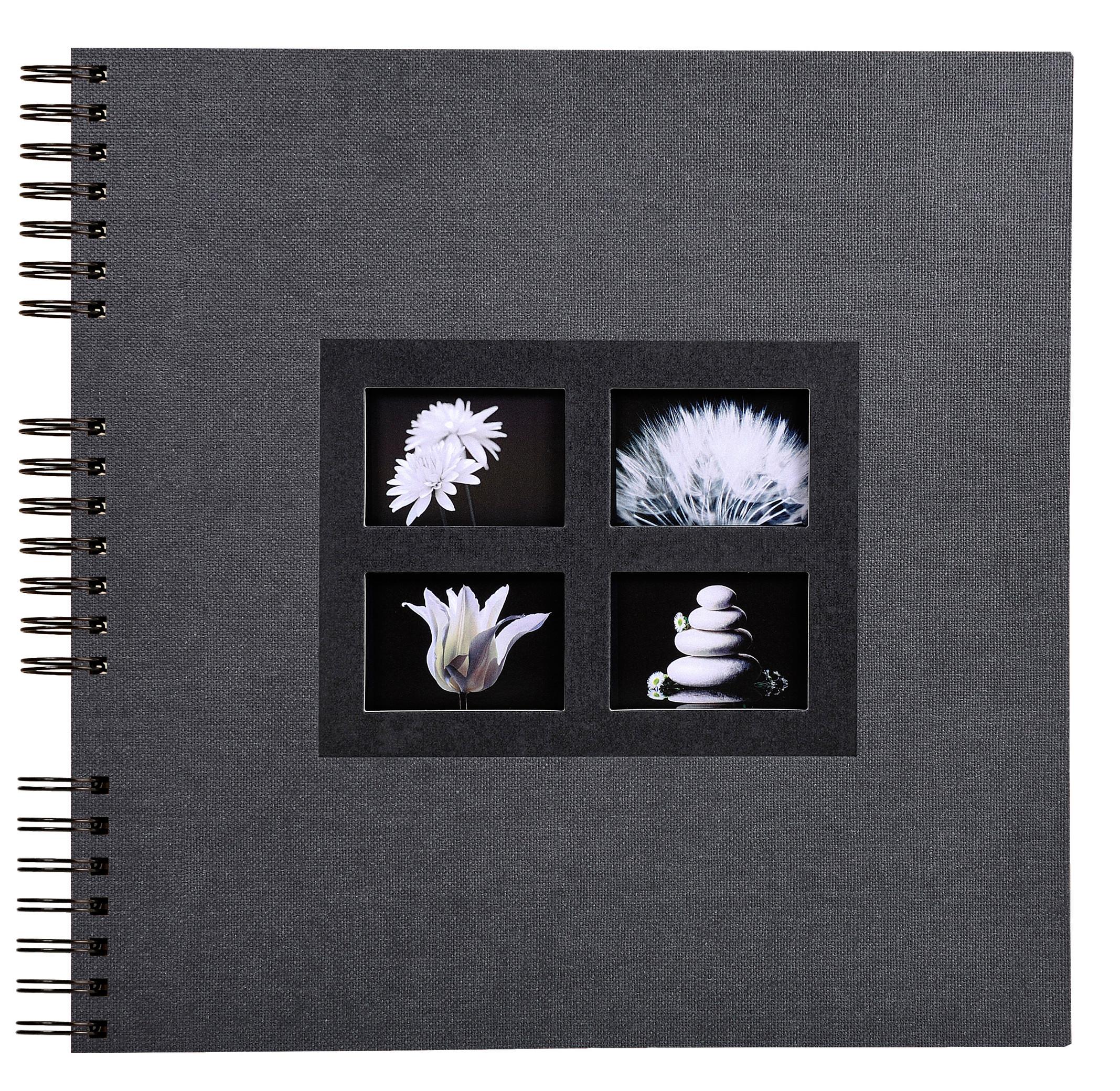 Exacompta Album photos à spirales 60 pages noires Passion - 32x32 cm  