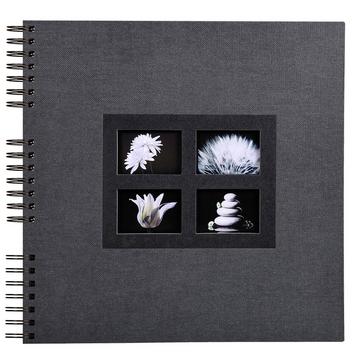 Album photos à spirales 60 pages noires Passion - 32x32 cm