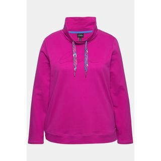 Ulla Popken  Sweatshirt, Stehkragen, Saum-Zipper, Langarm 