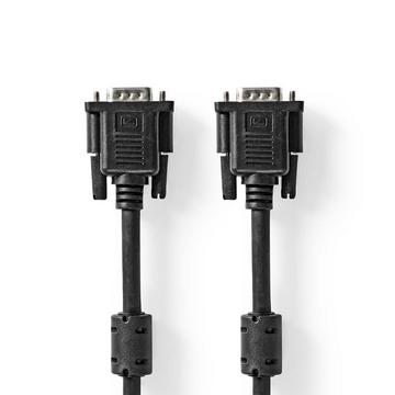VGA-Kabel | VGA-Stecker | VGA-Stecker | Vernickelt | Maximale Auflösung: 1024x768 | 2,00 m | Rund | ABS | Schwarz | Box