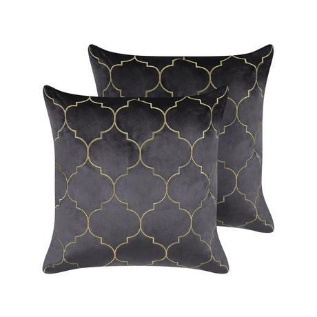 Beliani Set di 2 cuscini en Velluto Glamour ALYSSUM  