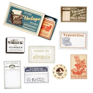 eStore 60x étiquettes autocollantes dans une boîte, vintage - n° 2  