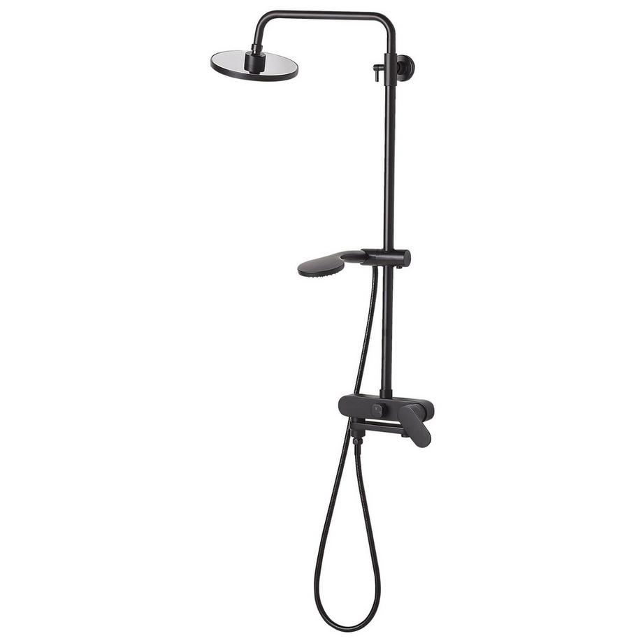 Beliani Duschsystem mit Mischbatterie und Regenbrause aus Messing Modern GURARA  