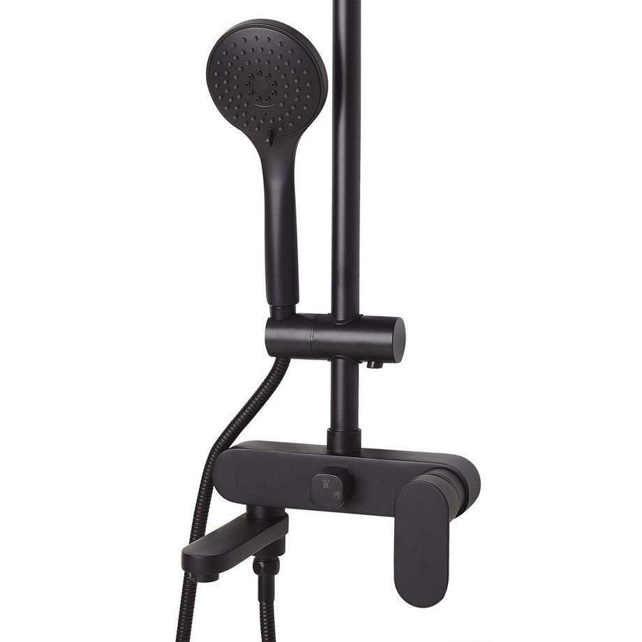 Beliani Duschsystem mit Mischbatterie und Regenbrause aus Messing Modern GURARA  