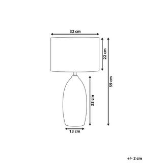 Beliani Lampe à poser en Céramique Rétro OHIO  