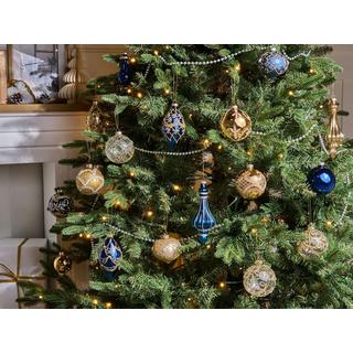 Beliani Weihnachtskugel 35er Set aus Glas Glamourös ICEDROP  