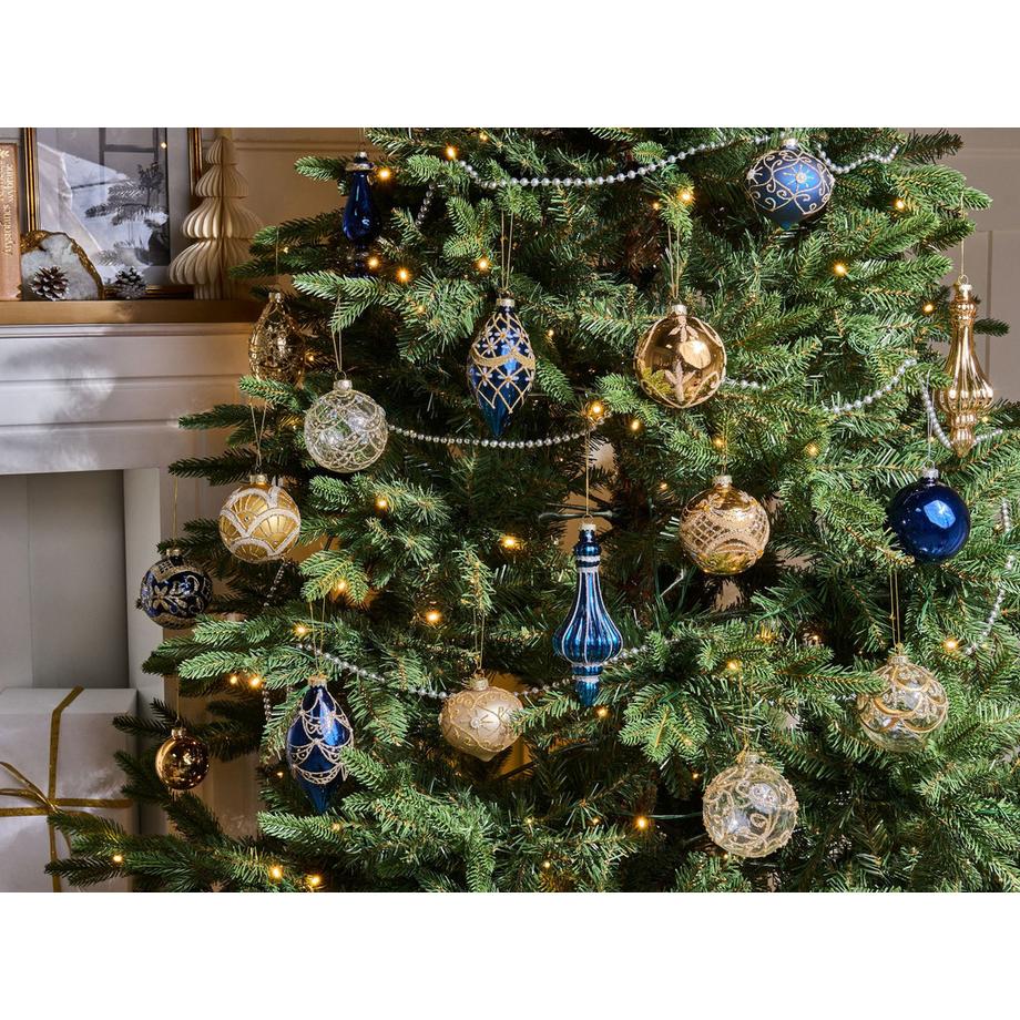 Beliani Lot de 35 boules en Verre Glamour ICEDROP  