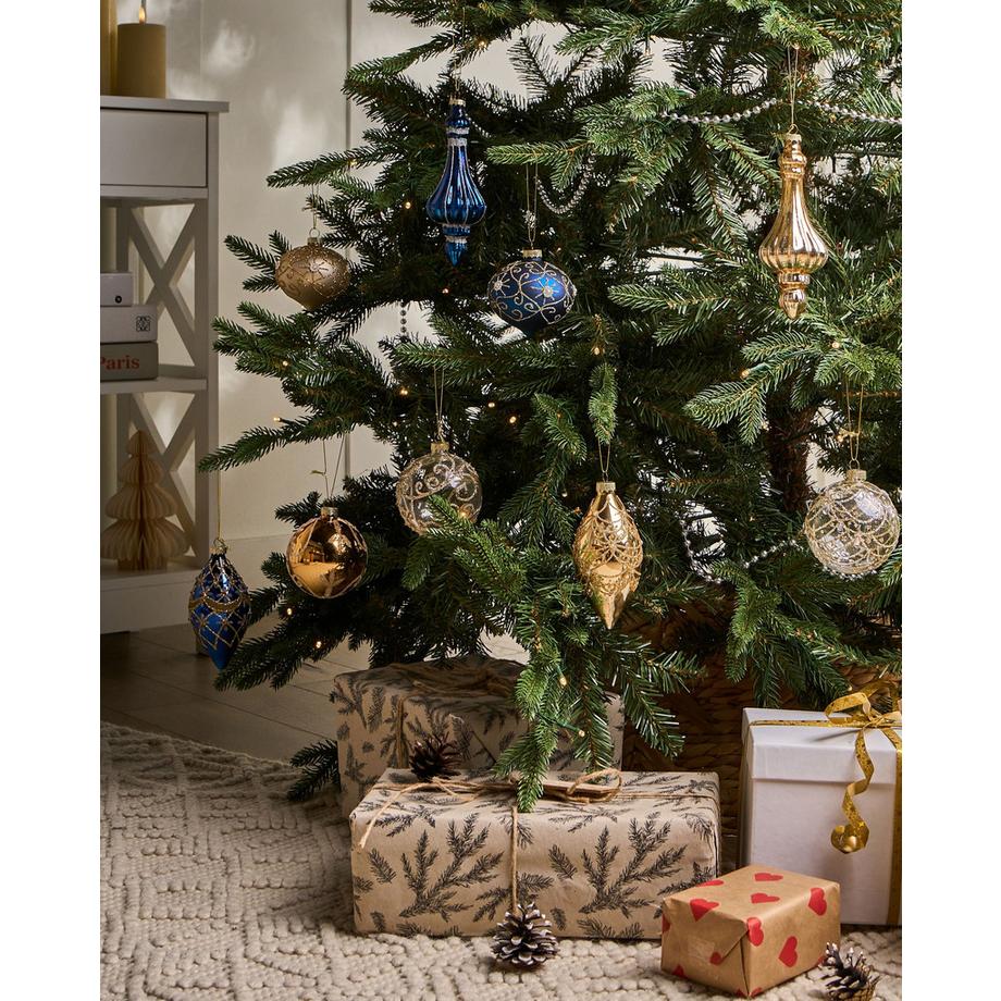 Beliani Lot de 35 boules en Verre Glamour ICEDROP  