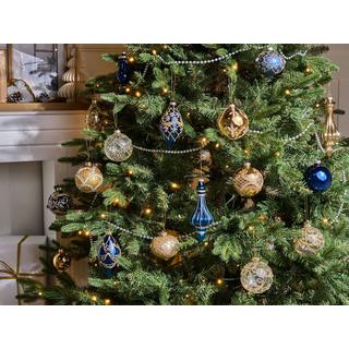 Beliani Weihnachtskugel 35er Set aus Glas Glamourös ICEDROP  