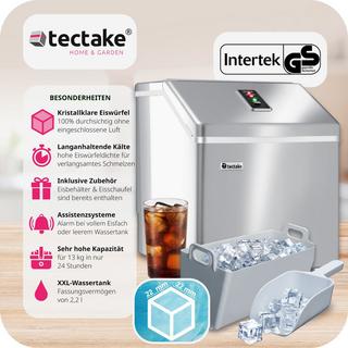 Tectake Eiswürfelmaschine für klare Eiswürfel  