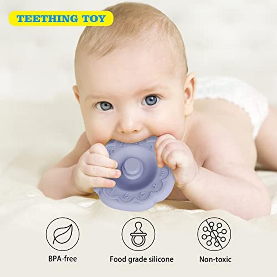 Activity-board  7 Stück Stacking Spielzeug mit Ringen, Stacking Tower Stacking Cup Beißring Baby, sensorische 