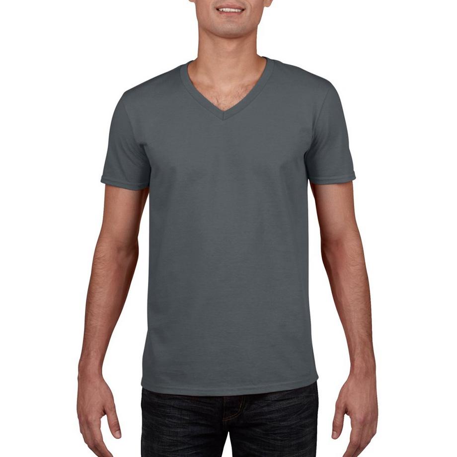 Gildan T-shirt Soft Style Scollo a V Maniche Corte  