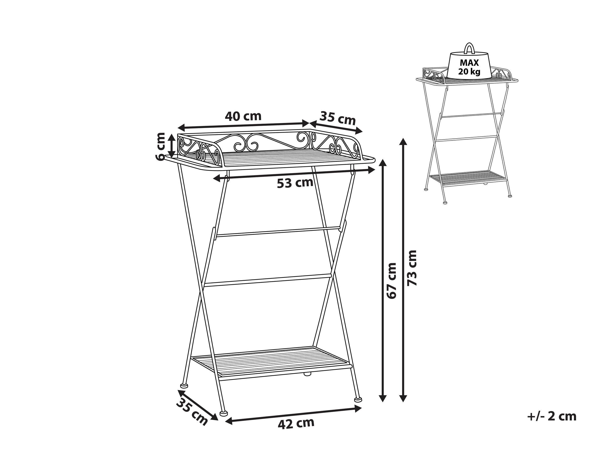 Beliani Table d'appoint en Métal Rétro ANCUD  