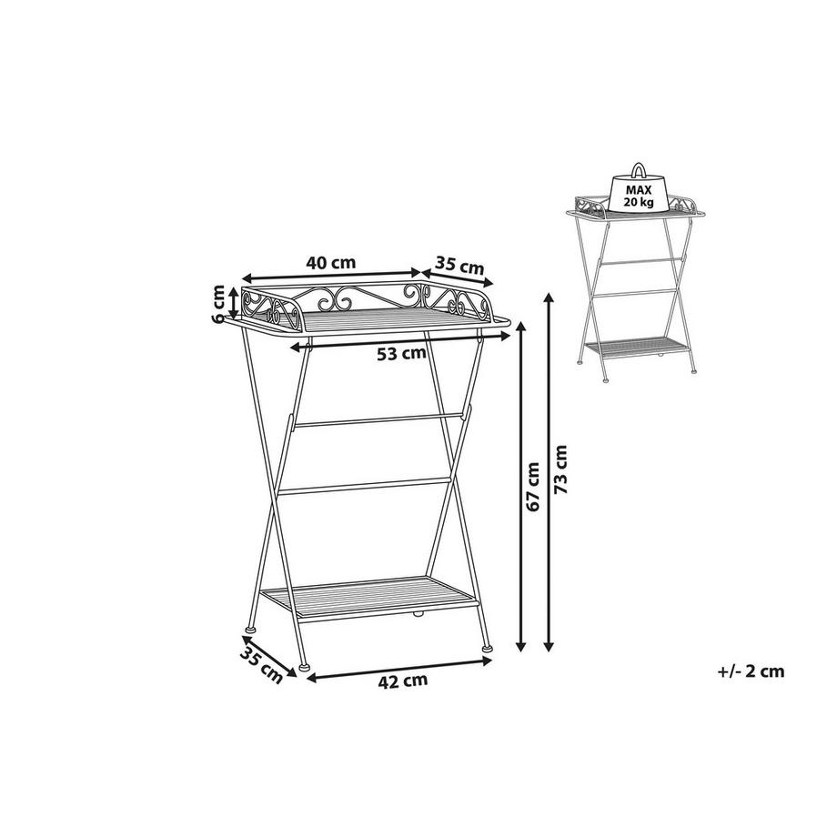Beliani Beistelltisch aus Eisen  ANCUD  