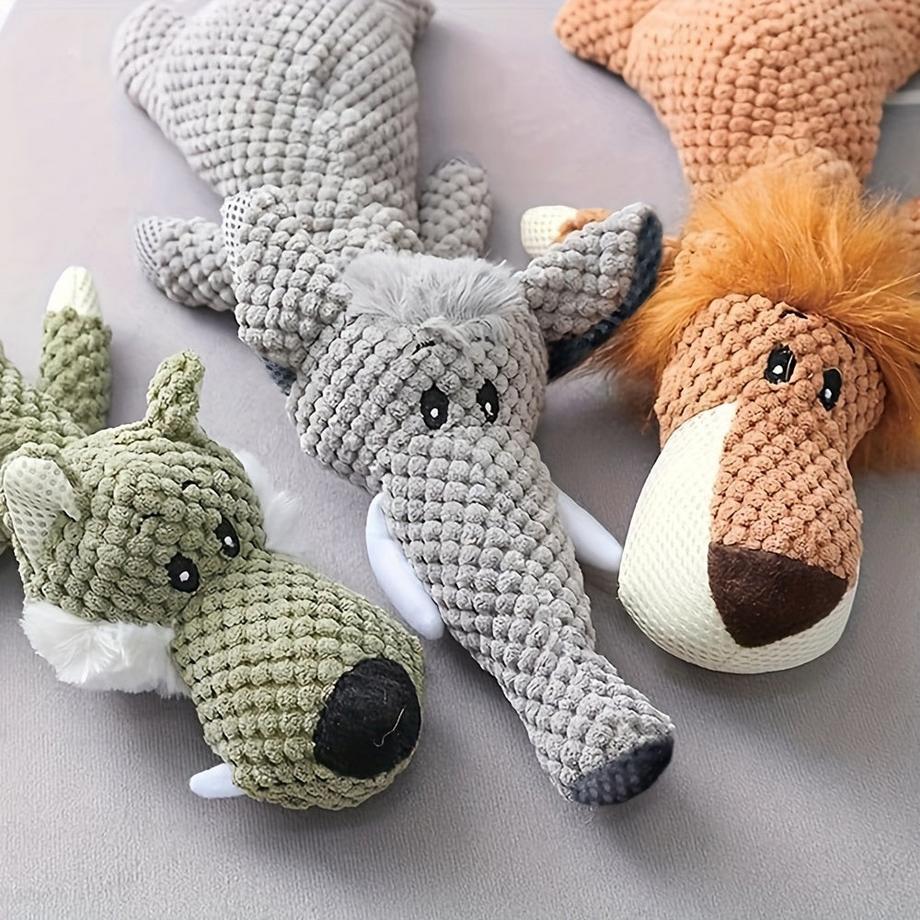 Alopini  3 Stück, Spielzeug mit Soundplüsch, für Haustiere, Hundespielzeug, Linderung beim Zähneknirschen durch Quietschen. Kauspielzeug geeignet für Hunde aller Größen 