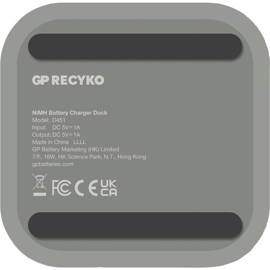 GP Batteries  USB-Modell Ladegerät M452, inkl. 4 x RECYKO AA Akkus 2600 mAh USB und USB Dockingstation 