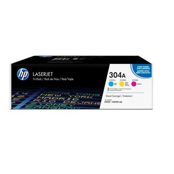 304A pack de 3 toners LaserJet cyan/magenta/jaune authentiques