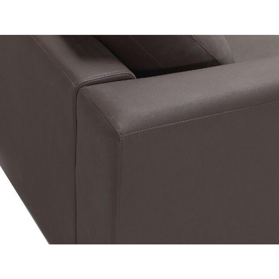 Beliani Canapé d'angle côté droit en Cuir Industriel OSLO  