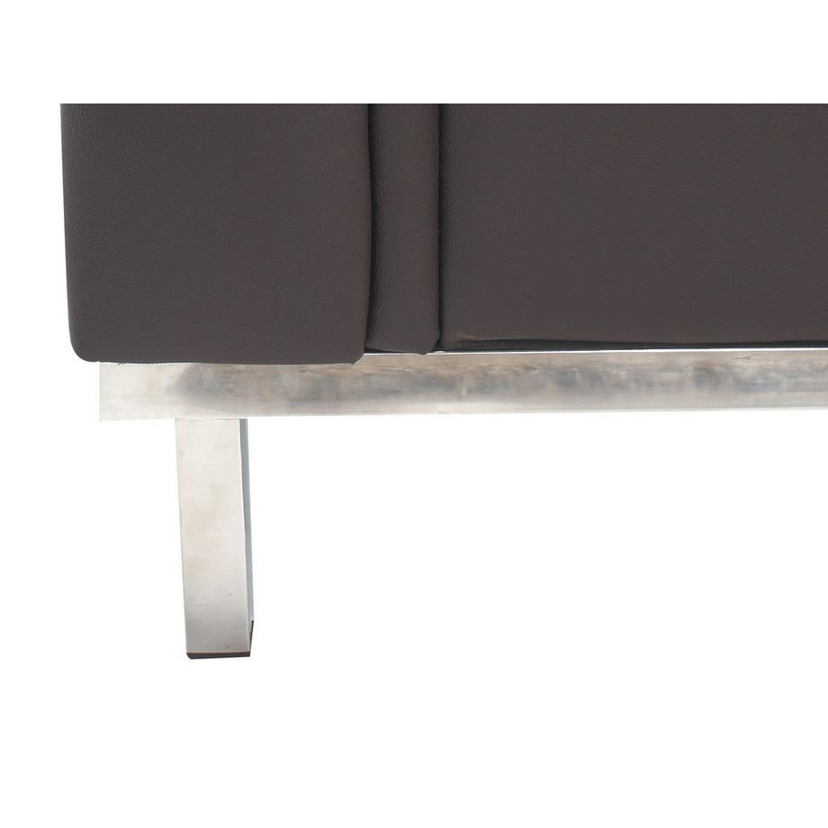 Beliani Canapé d'angle côté droit en Cuir Industriel OSLO  