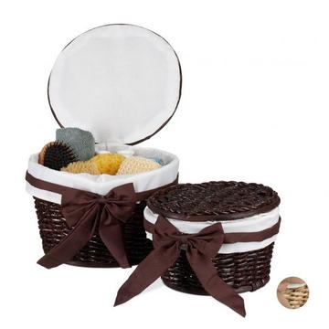 Set di 2 cestini da bagno