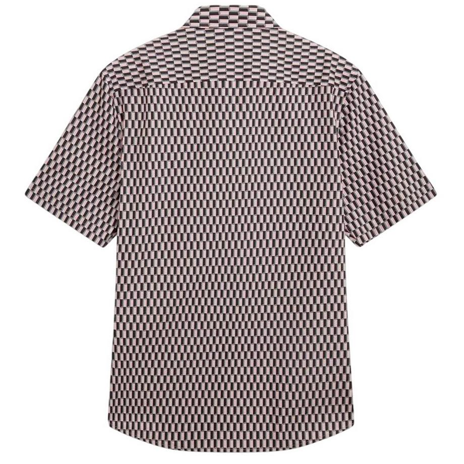 TED BAKER Camicia Maniche Corte Vestibilità Regolare Stampa Geometrica  