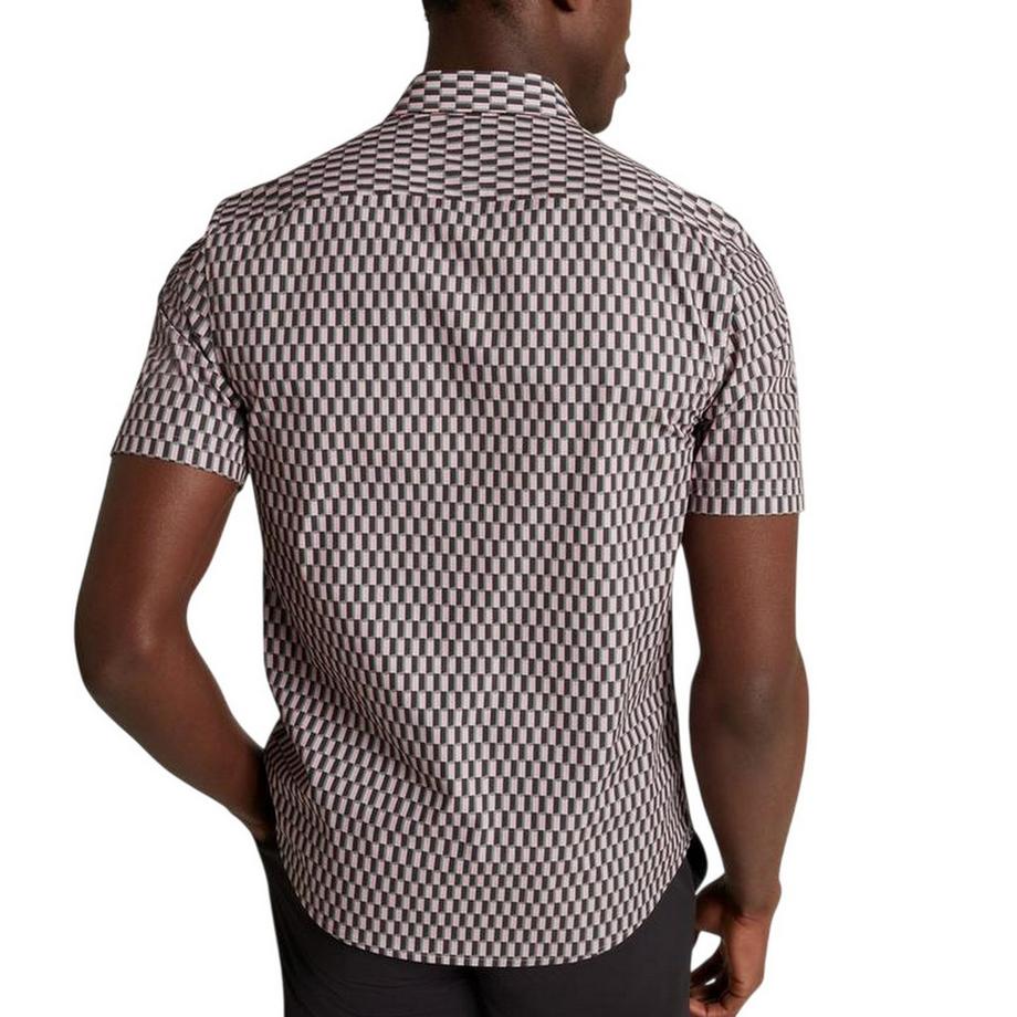TED BAKER Camicia Maniche Corte Vestibilità Regolare Stampa Geometrica  