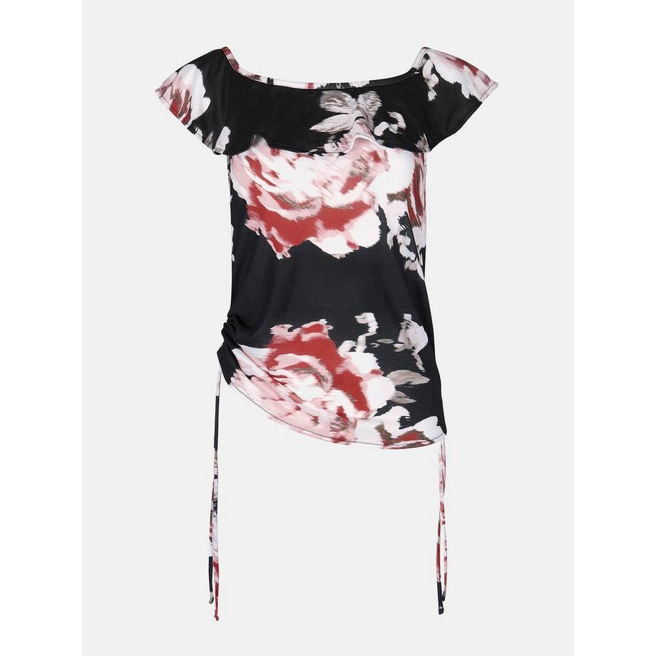 Lisca Top froncé épaules tombantes Hawaii  