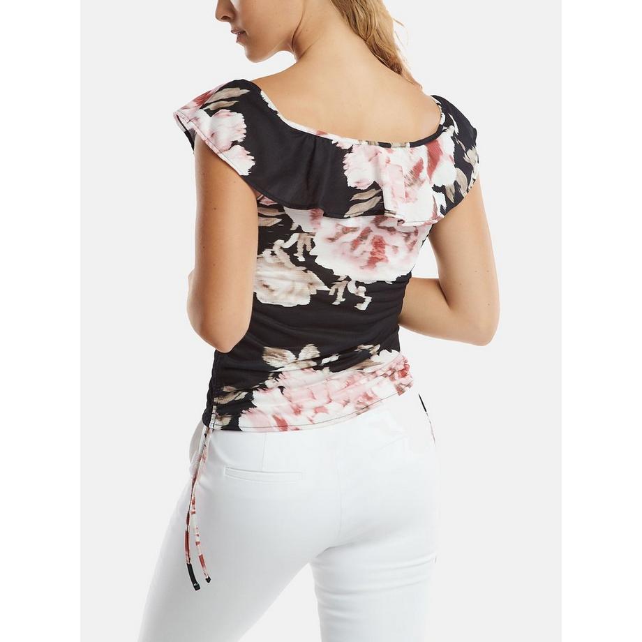 Lisca Top froncé épaules tombantes Hawaii  