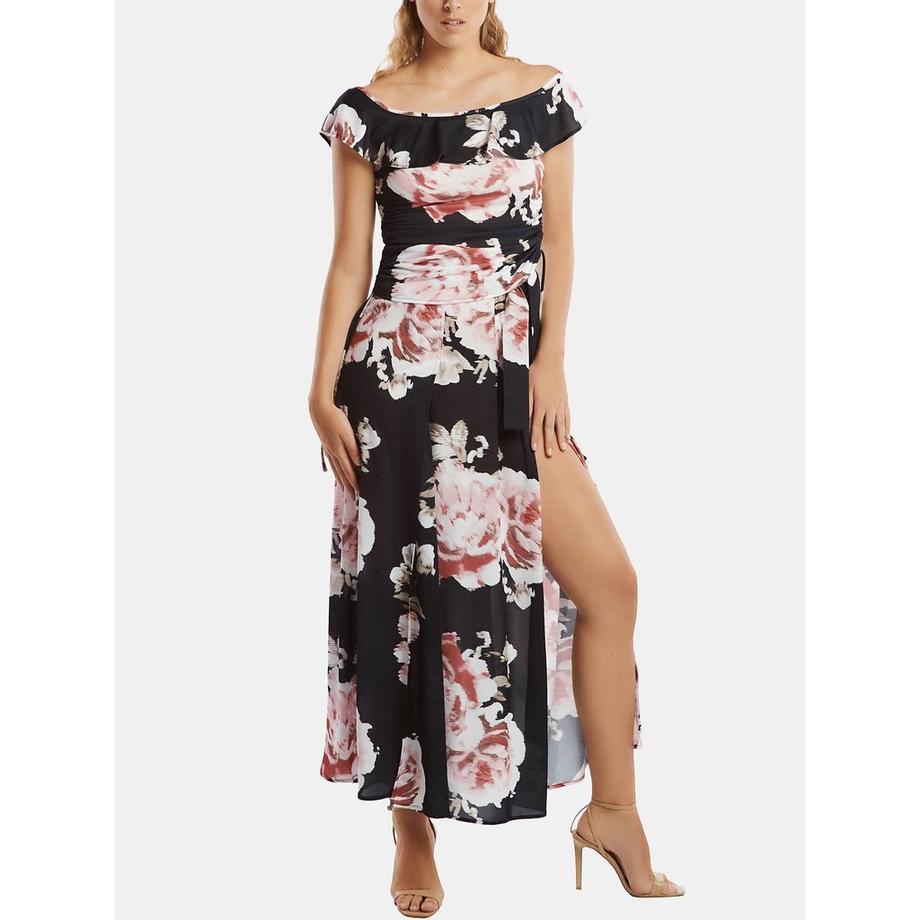 Lisca Top froncé épaules tombantes Hawaii  