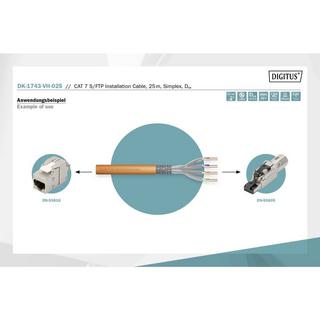 Digitus  Cat.7 S/FTP installation cable, 25 m, simplex, Dca-s1a,d0,a1 