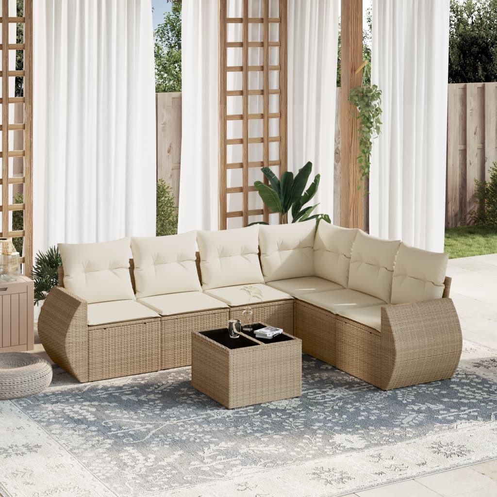 VidaXL set divano da giardino Polirattan  