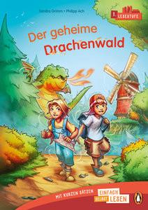 Penguin JUNIOR - Einfach selbst lesen: Der geheime Drachenwald - (Lesestufe 1) Grimm, Sandra; Ach, Philipp (Illustrationen) Couverture rigide 