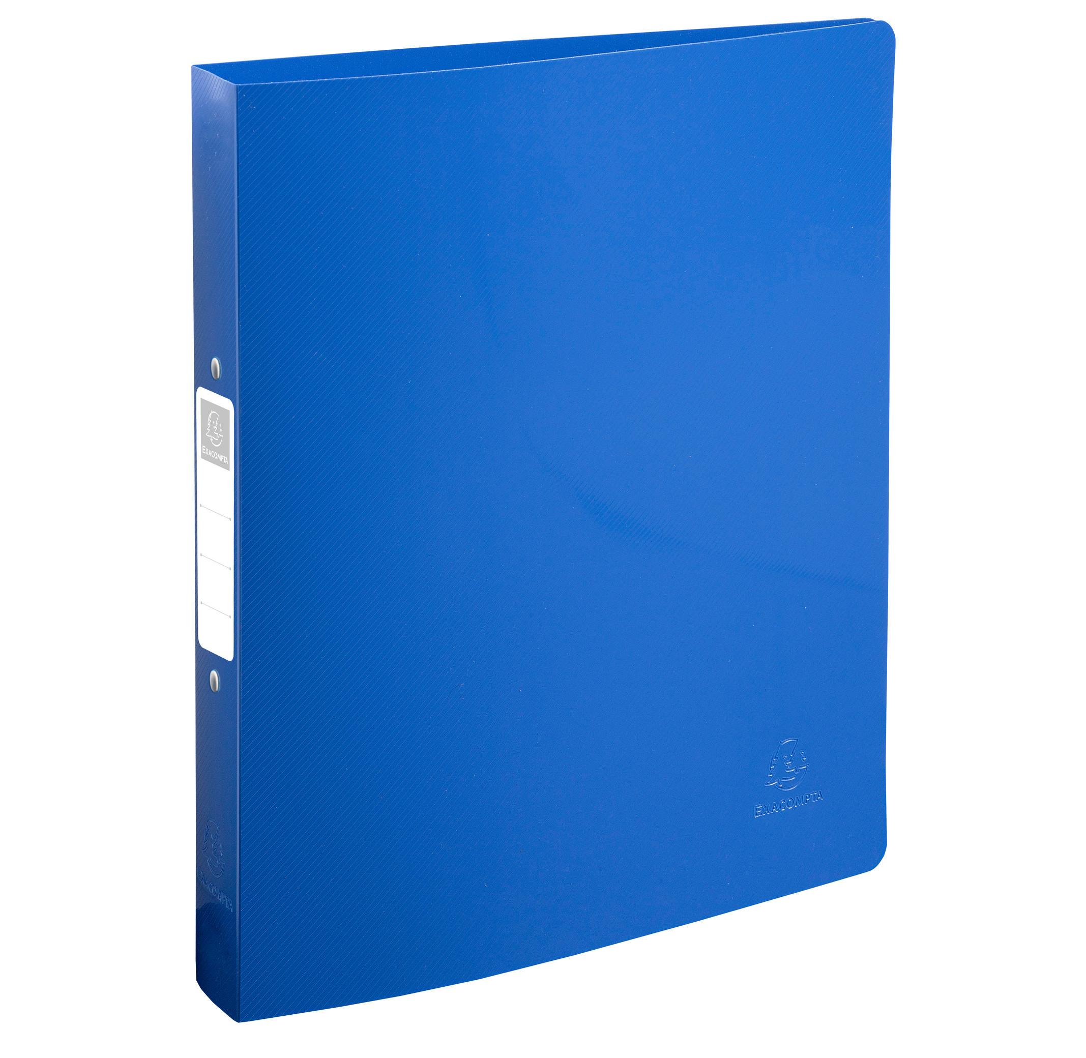 Exacompta Ringbuch A4 Maxi mit 2 Ringen 30mm, Recycling-PP, BeeBlue - x 12  