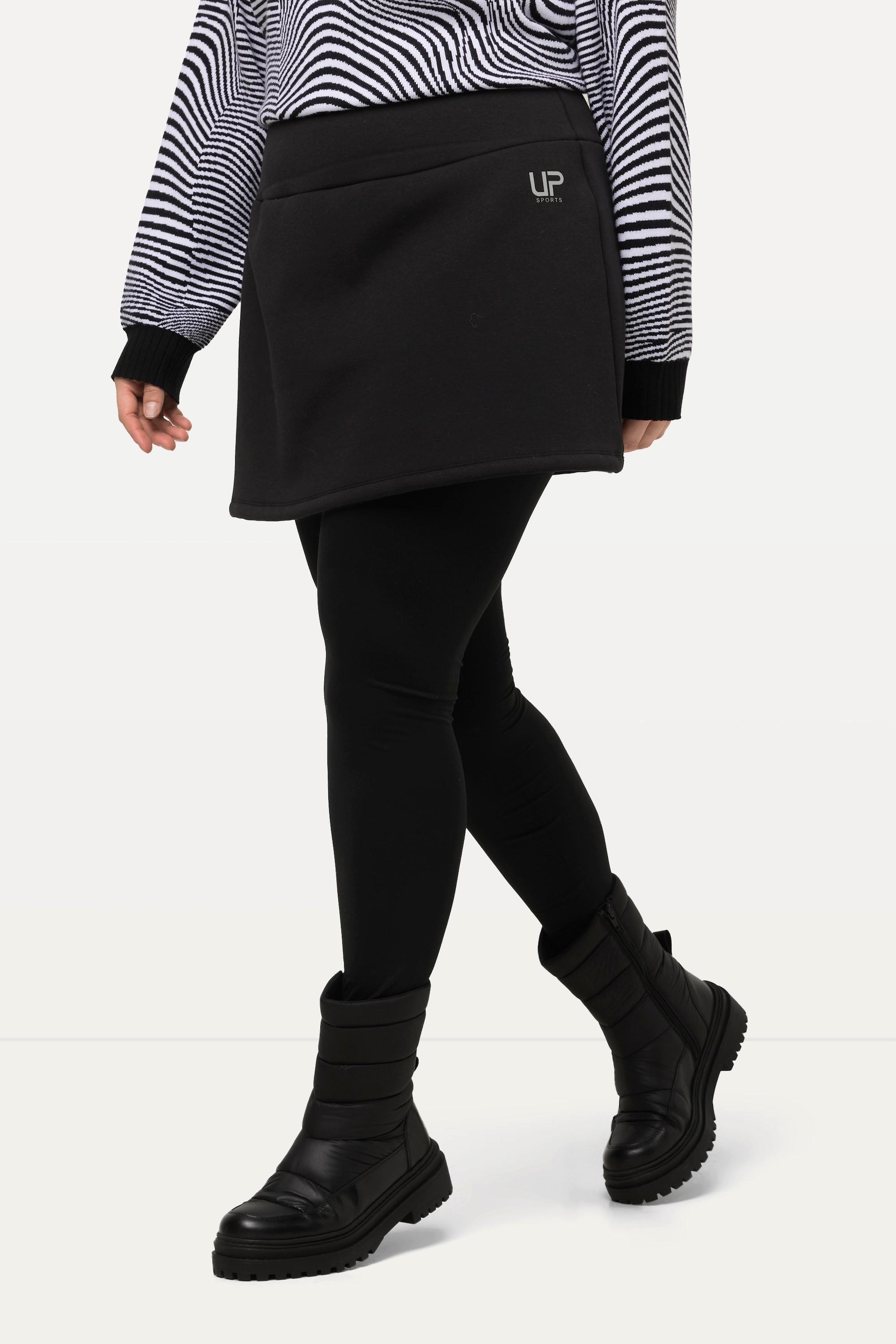 Ulla Popken A-Linien Rock Webfell-Futter Elastikbund High Waist  