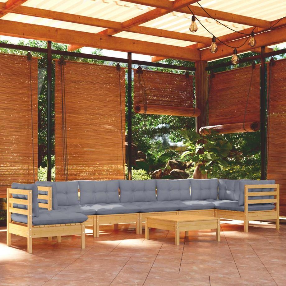 VidaXL Salon de jardin bois de pin  