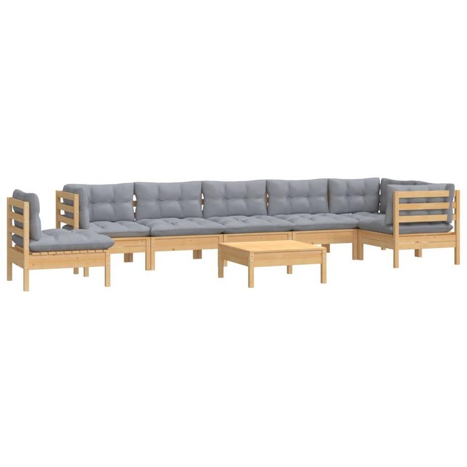 VidaXL Salon de jardin bois de pin  