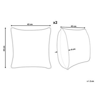 Beliani Set di 2 cuscini en Cotone Moderno EPISCIA  