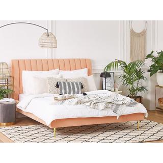 Beliani Bett mit Lattenrost aus Samtstoff Modern MARVILLE  