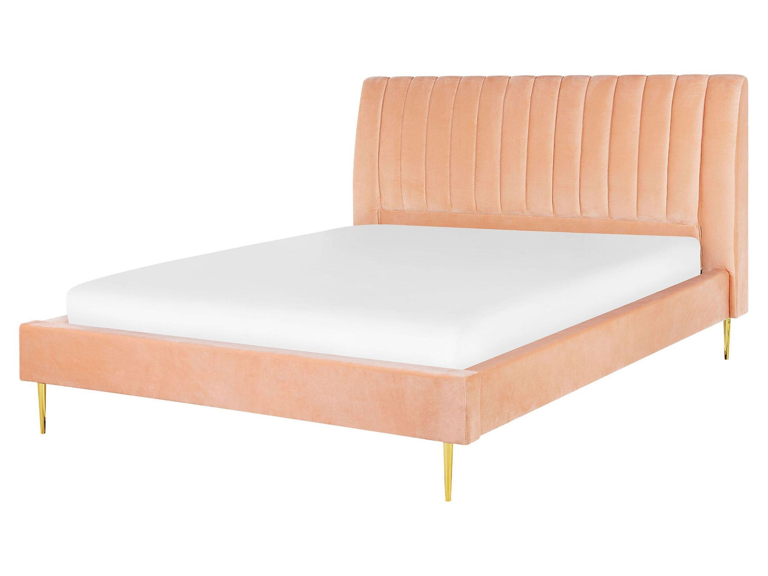 Beliani Bett mit Lattenrost aus Samtstoff Modern MARVILLE  